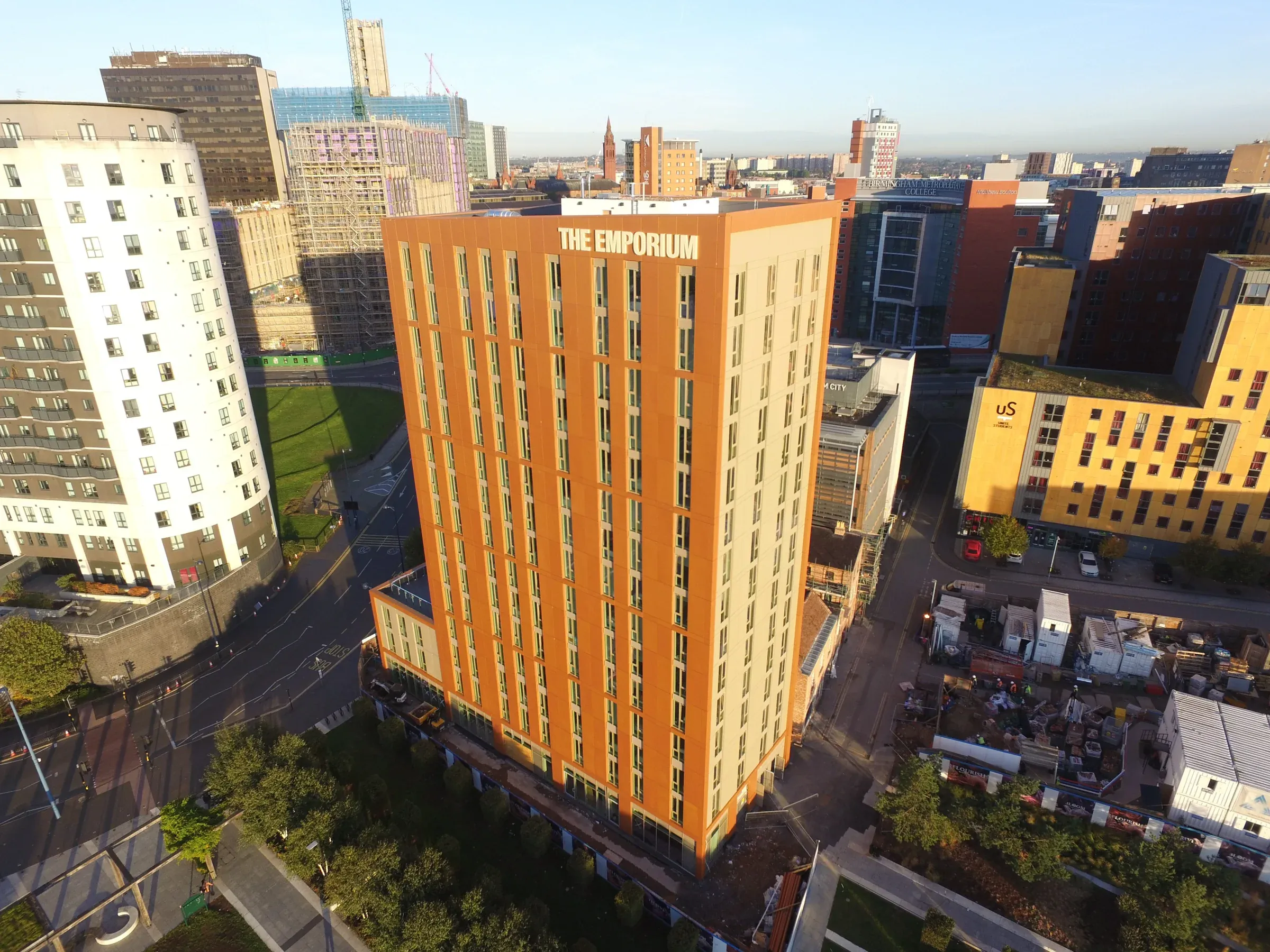 Aerial photograph of The Emporium in Birmingham